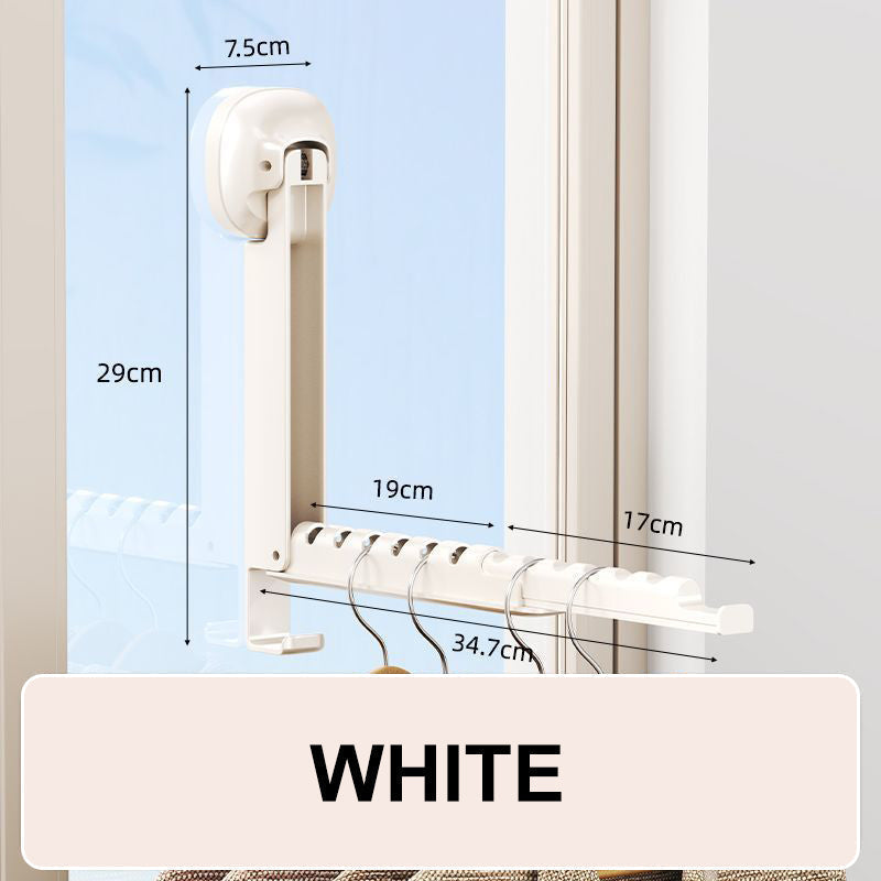 🔥Suction Cup Extendable Folding Drying Rack – No-Drill, Space-Saving, for Bathroom Balcony 👚