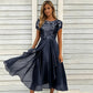 🎉 LIMITED TIME 50% OFF! 👗 Women’s Elegant Round Neck Dress – Lace Detail, Flowing Silhouette & Waist-Defining Fit 🌸
