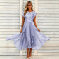 🎉 LIMITED TIME 50% OFF! 👗 Women’s Elegant Round Neck Dress – Lace Detail, Flowing Silhouette & Waist-Defining Fit 🌸