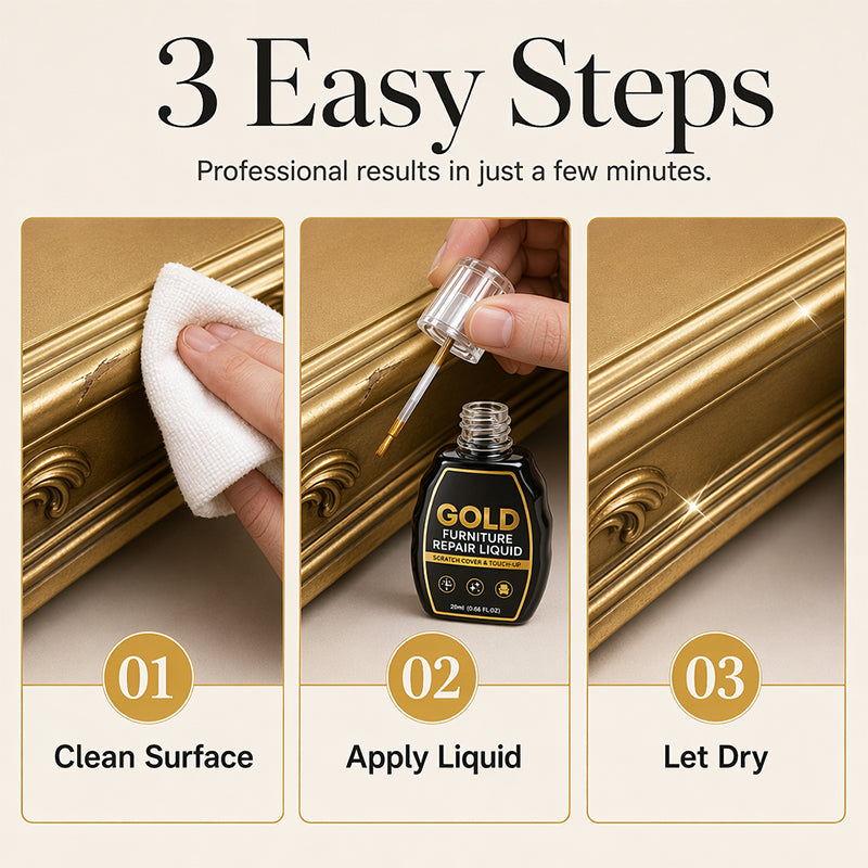 🥳2026 HOT SALE🥳|💞 Gold Furniture Repair Paint – Covers scratches & chips on golden surfaces. No need to replace – just brush & restore! 🎨🛡️