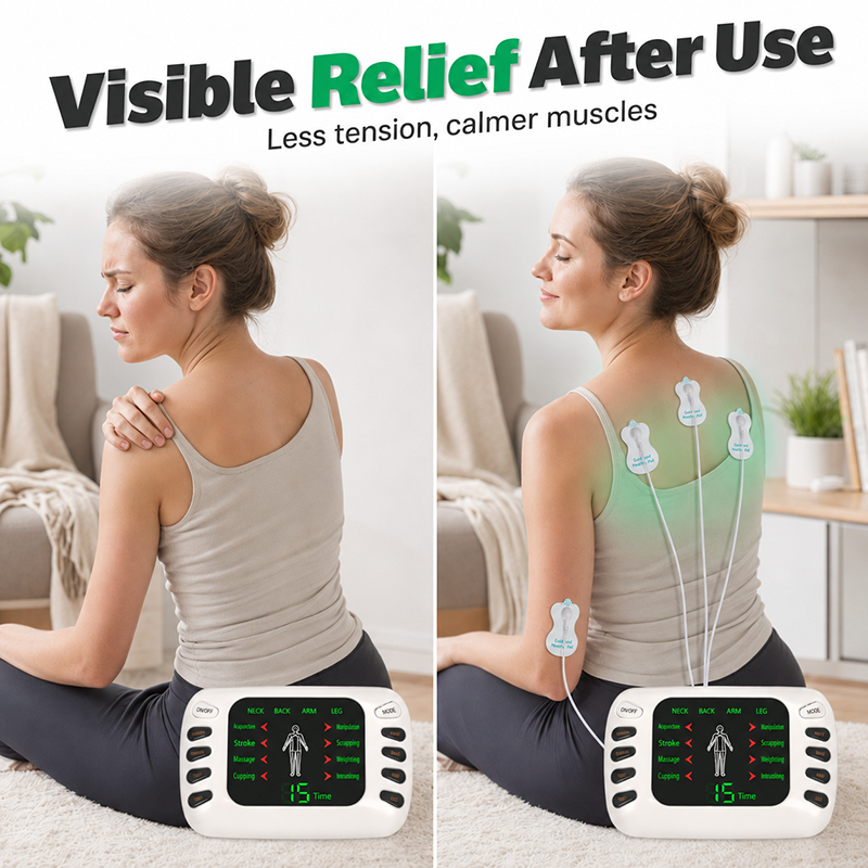 🥳2026 HOT SALE🥳💞50K+ SOLD!💚Electric Pulse Massager – Simple buttons, clear display – easy to use. Compact design stores neatly – home recovery made effortless! 🌟💪