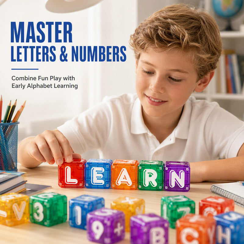 ⏰Magnetic Alphabet Number Cubes for Children