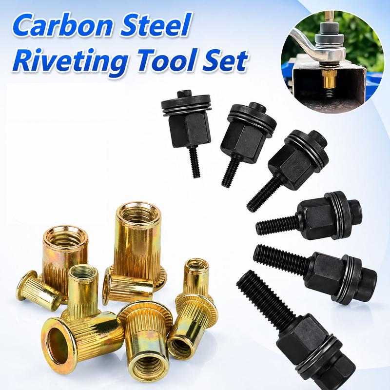 🔩54% OFF | M3‑M12 Rivet Nut Tool Kit – Heavy‑Duty Steel, Create Threaded Inserts On Thin Metal Without Welding!