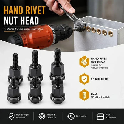 🔩54% OFF | M3‑M12 Rivet Nut Tool Kit – Heavy‑Duty Steel, Create Threaded Inserts On Thin Metal Without Welding!