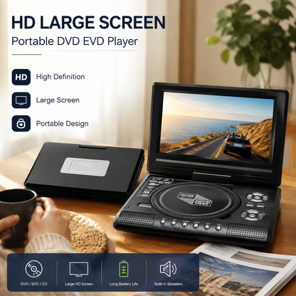 🥳2026 HOT SALE🥳💞50K+ SOLD!📺✨ 50% OFF! 7.8″ HD Portable DVD Player – Crystal clear picture, built‑in speaker & AV output. Plays DVD/CD/USB/SD – perfect for cosy nights & travel! 🎬🎞️