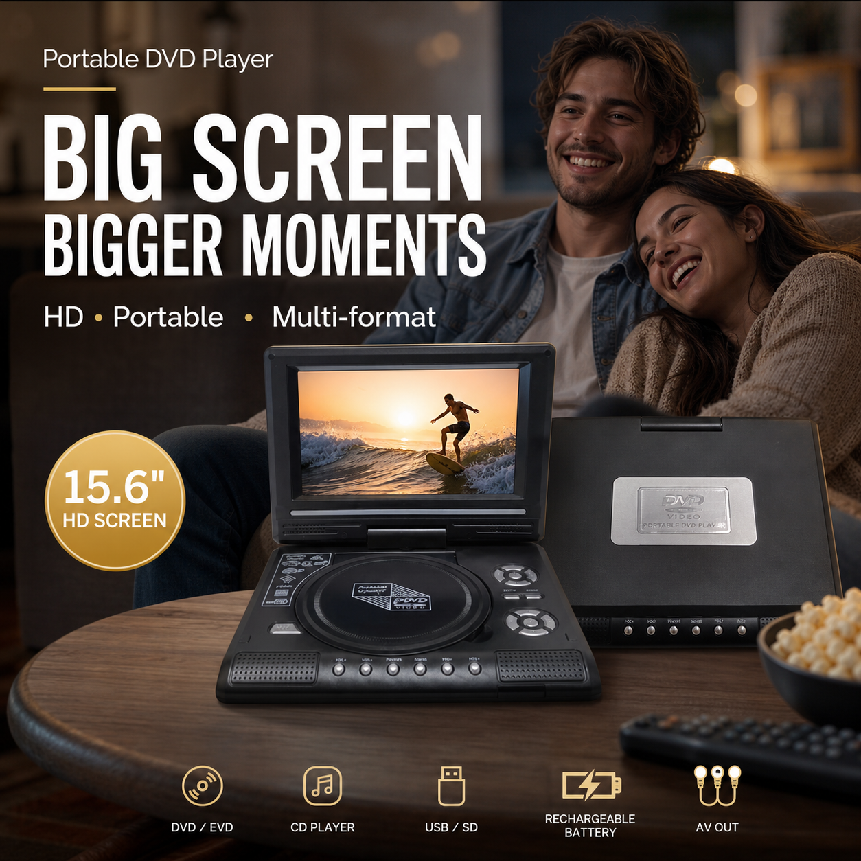 🥳2026 HOT SALE🥳💞50K+ SOLD!📺✨ 50% OFF! 7.8″ HD Portable DVD Player – Crystal clear picture, built‑in speaker & AV output. Plays DVD/CD/USB/SD – perfect for cosy nights & travel! 🎬🎞️