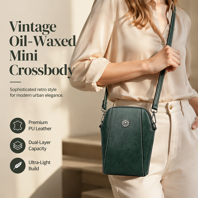 👛LAST DAY SALE 54% OFF🍂 Women Handmade Leather Crossbody Phone Bag – Lightweight Small Purse for Essentials, Fits Phone, Cards & Keys 🛍️✨