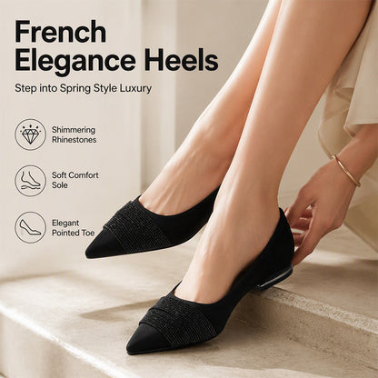 Pointed Toe Low Heel Shoes for Women