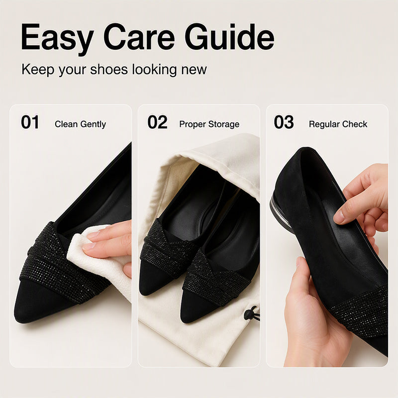 Pointed Toe Low Heel Shoes for Women