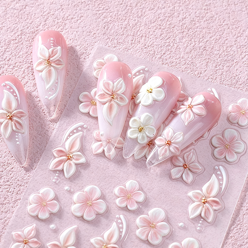 🌸 Salon-Worthy Spring Nails in Seconds – 5D Lily & Daisy Stickers. No UV Lamp, Just Peel & Press. 50% Off. UK Stock