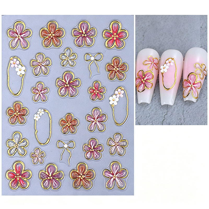 🌸 Salon-Worthy Spring Nails in Seconds – 5D Lily & Daisy Stickers. No UV Lamp, Just Peel & Press. 50% Off. UK Stock