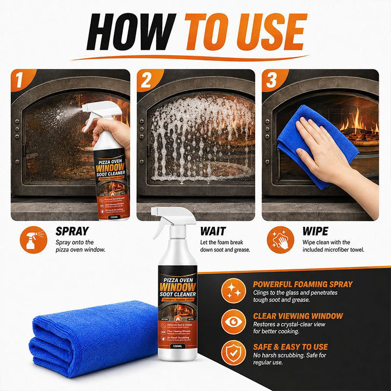 Buy 2 Get 1 Free｜Pizza Oven Window Soot Cleaner Spray