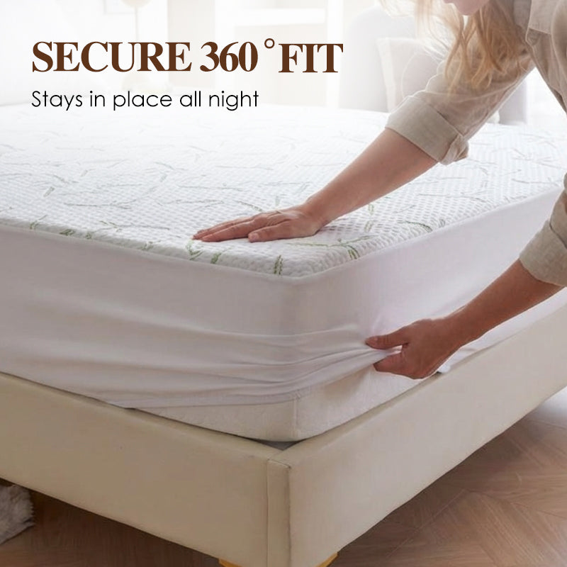⏳🔥LIMITED-TIME 43% OFF! 🌿 Waterproof Without the Crinkle – Bamboo Fibre Mattress Protector. Breathable, Soft & Deep Pocket. UK Stock