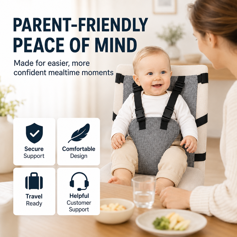 🎁 LIMITED-TIME 50% OFF! 👶Portable Baby High Chair Safety Harness Strap