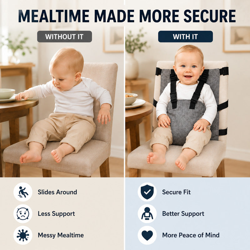 🎁 LIMITED-TIME 50% OFF! 👶Portable Baby High Chair Safety Harness Strap