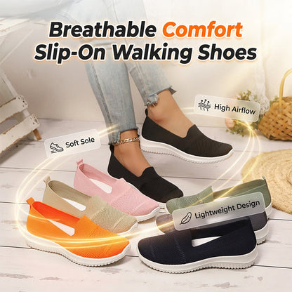 Women's Breathable Mesh Slip-On Walking Shoes