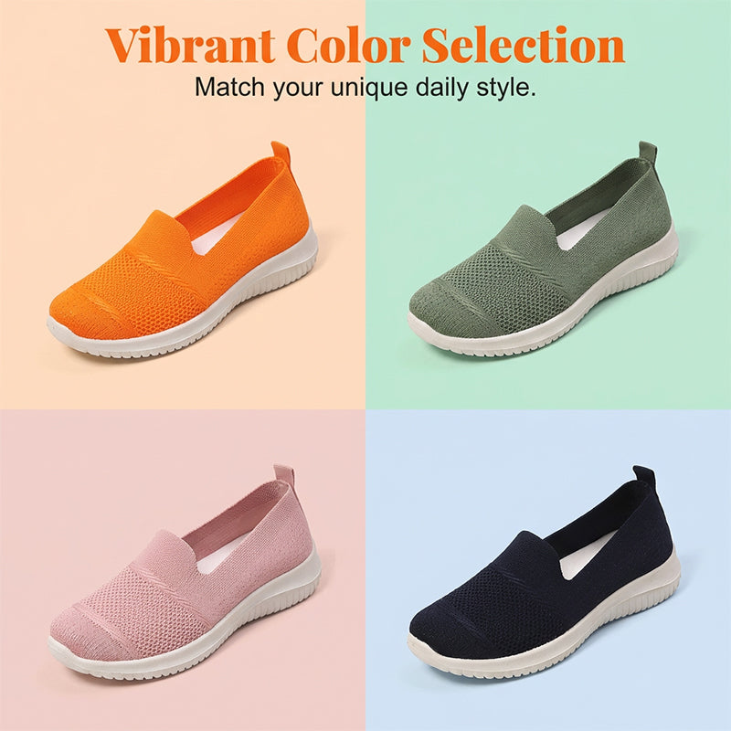 Women's Breathable Mesh Slip-On Walking Shoes
