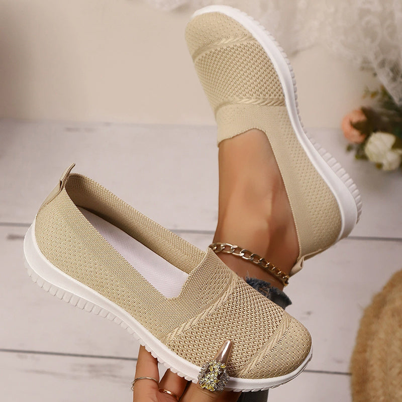 Women's Breathable Mesh Slip-On Walking Shoes