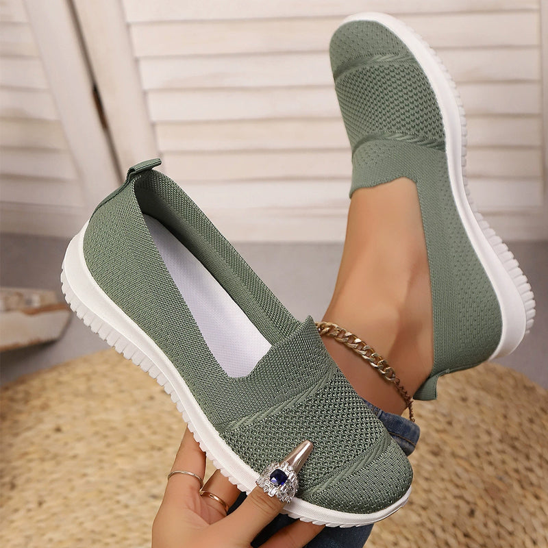 Women's Breathable Mesh Slip-On Walking Shoes