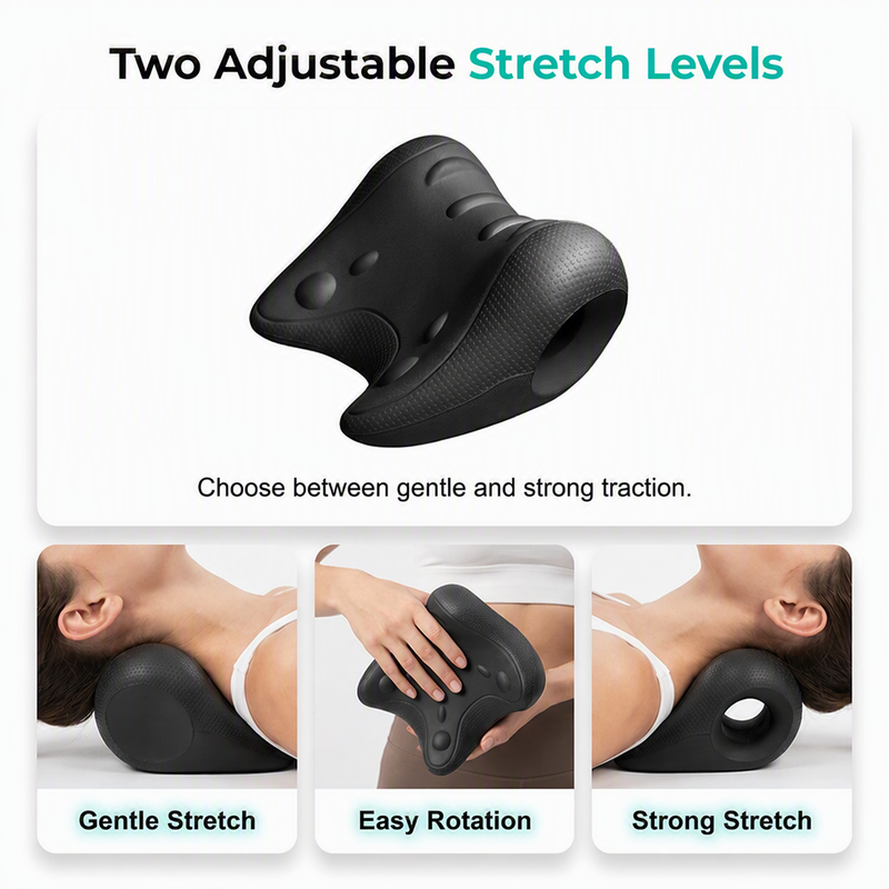 🥳2026 HOT SALE 💖 U-Shaped Cervical Pillow – Ergonomic gravity traction gently stretches neck & shoulders. Targeted acupressure points release tension – relax deep, correct posture! ✨🛡️