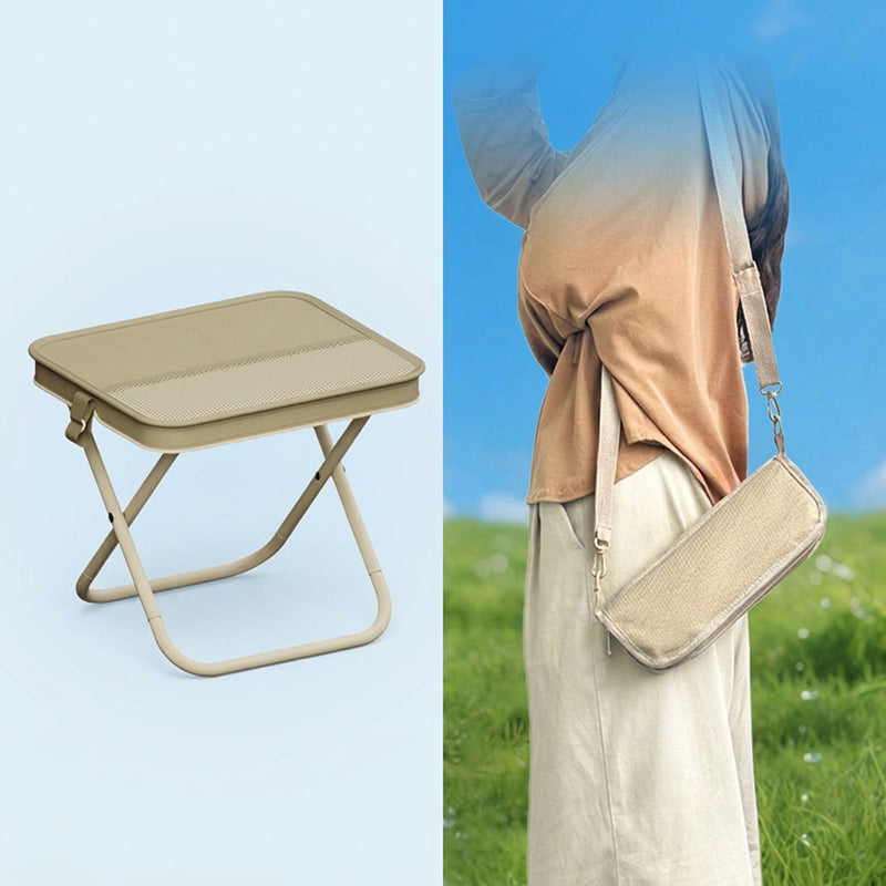 🥳2026 HOT SALE,50K+ SOLD! 👜🪑 Portable Folding Stool with Handbag Design – Transforms into a chic handbag with shoulder strap. Carbon steel frame, 100kg capacity, double-layer Oxford cloth – instant seating anywhere! 🌟✨