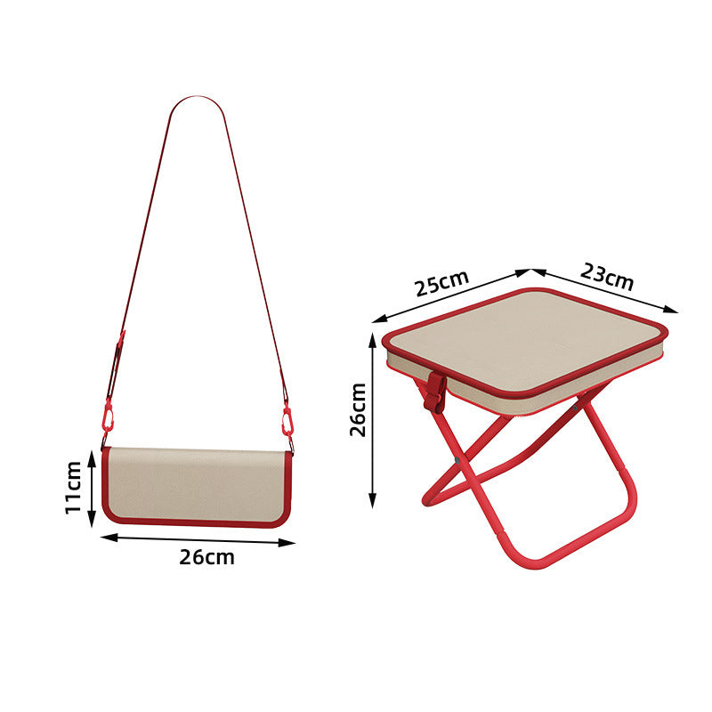 🥳2026 HOT SALE,50K+ SOLD! 👜🪑 Portable Folding Stool with Handbag Design – Transforms into a chic handbag with shoulder strap. Carbon steel frame, 100kg capacity, double-layer Oxford cloth – instant seating anywhere! 🌟✨