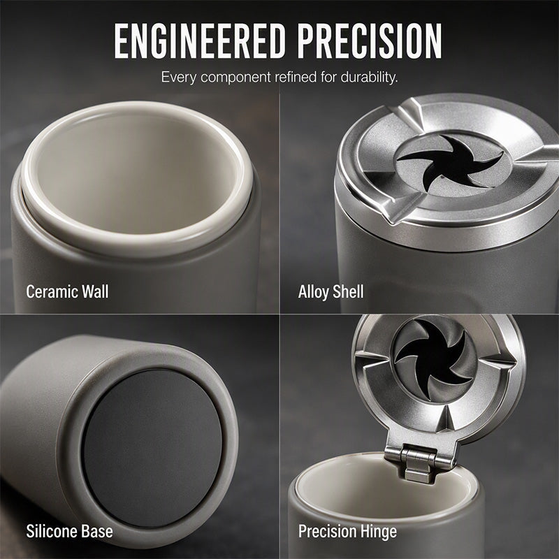 🎉 2026 Sale Rotating Car Ashtray with Ceramic Inner Liner