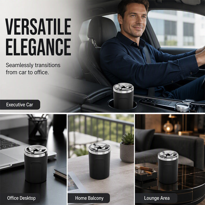 🎉 2026 Sale Rotating Car Ashtray with Ceramic Inner Liner