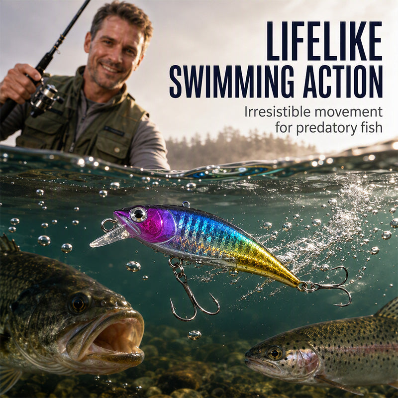 Fishing Lure Advent Calendar Blind Box Set with Minnow Popper Spoons