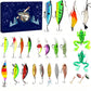 Fishing Lure Advent Calendar Blind Box Set with Minnow Popper Spoons