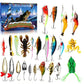 Fishing Lure Advent Calendar Blind Box Set with Minnow Popper Spoons