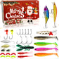 Fishing Lure Advent Calendar Blind Box Set with Minnow Popper Spoons