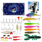 Fishing Lure Advent Calendar Blind Box Set with Minnow Popper Spoons