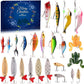 Fishing Lure Advent Calendar Blind Box Set with Minnow Popper Spoons