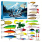 Fishing Lure Advent Calendar Blind Box Set with Minnow Popper Spoons