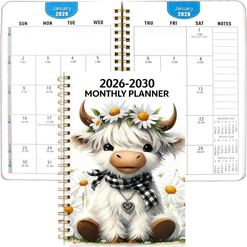 ⏰📅 LAST DAY SALE🐮 Highland Cow 5-Year Monthly Planner – Long-Term Organisation & Goal Planning in One Place ✨
