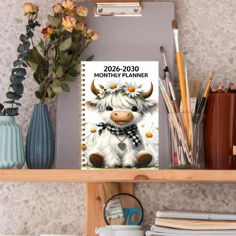 ⏰📅 LAST DAY SALE🐮 Highland Cow 5-Year Monthly Planner – Long-Term Organisation & Goal Planning in One Place ✨
