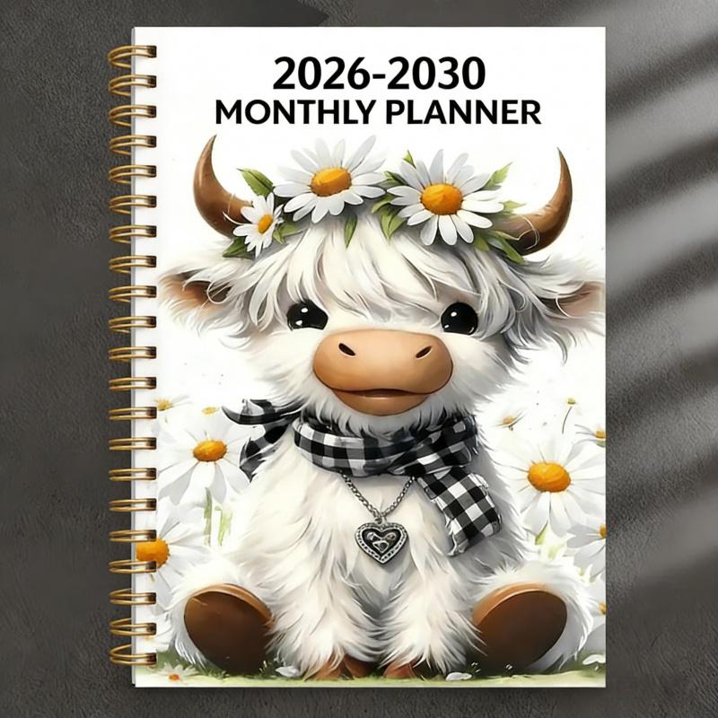 ⏰📅 LAST DAY SALE🐮 Highland Cow 5-Year Monthly Planner – Long-Term Organisation & Goal Planning in One Place ✨