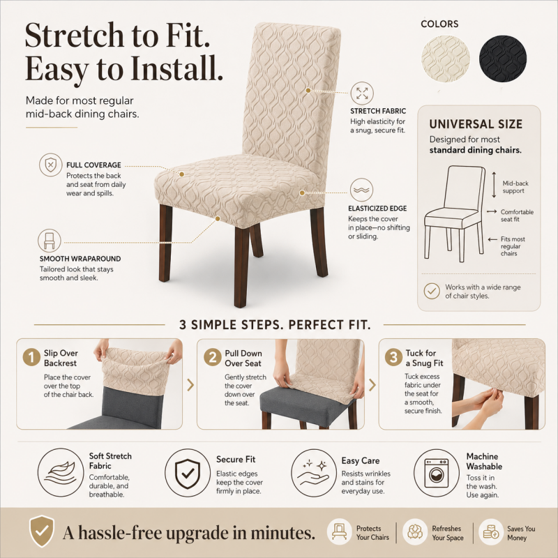 Universal Stretch Chair Seat Covers