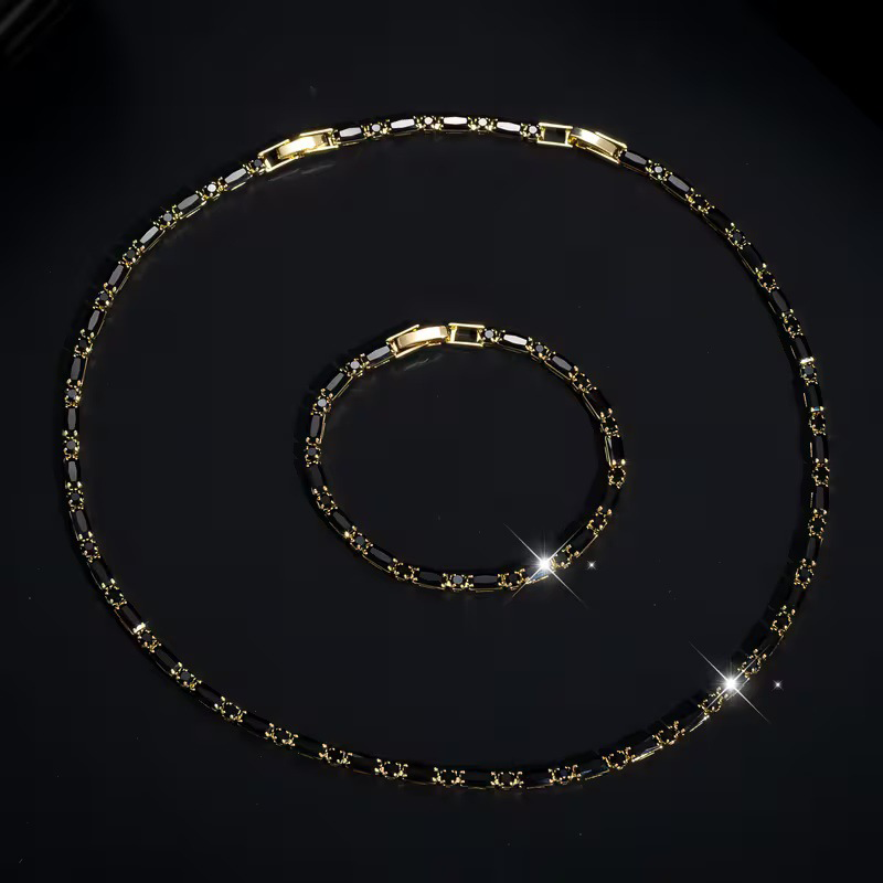⏳Time-Limited Special⏰Sparkling Jewelry Set for Men – Statement Cubic Zircon, Refined Street Luxe & Adjustable Fit ⛓️