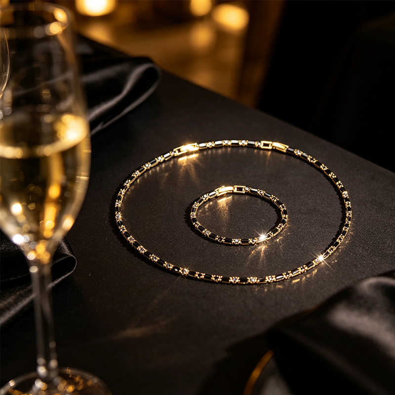 ⏳Time-Limited Special⏰Sparkling Jewelry Set for Men – Statement Cubic Zircon, Refined Street Luxe & Adjustable Fit ⛓️