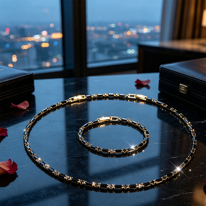 ⏳Time-Limited Special⏰Sparkling Jewelry Set for Men – Statement Cubic Zircon, Refined Street Luxe & Adjustable Fit ⛓️