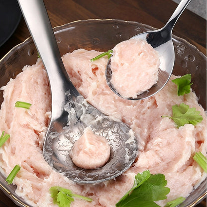 Mess-Free Stainless Steel Meatball Spoon