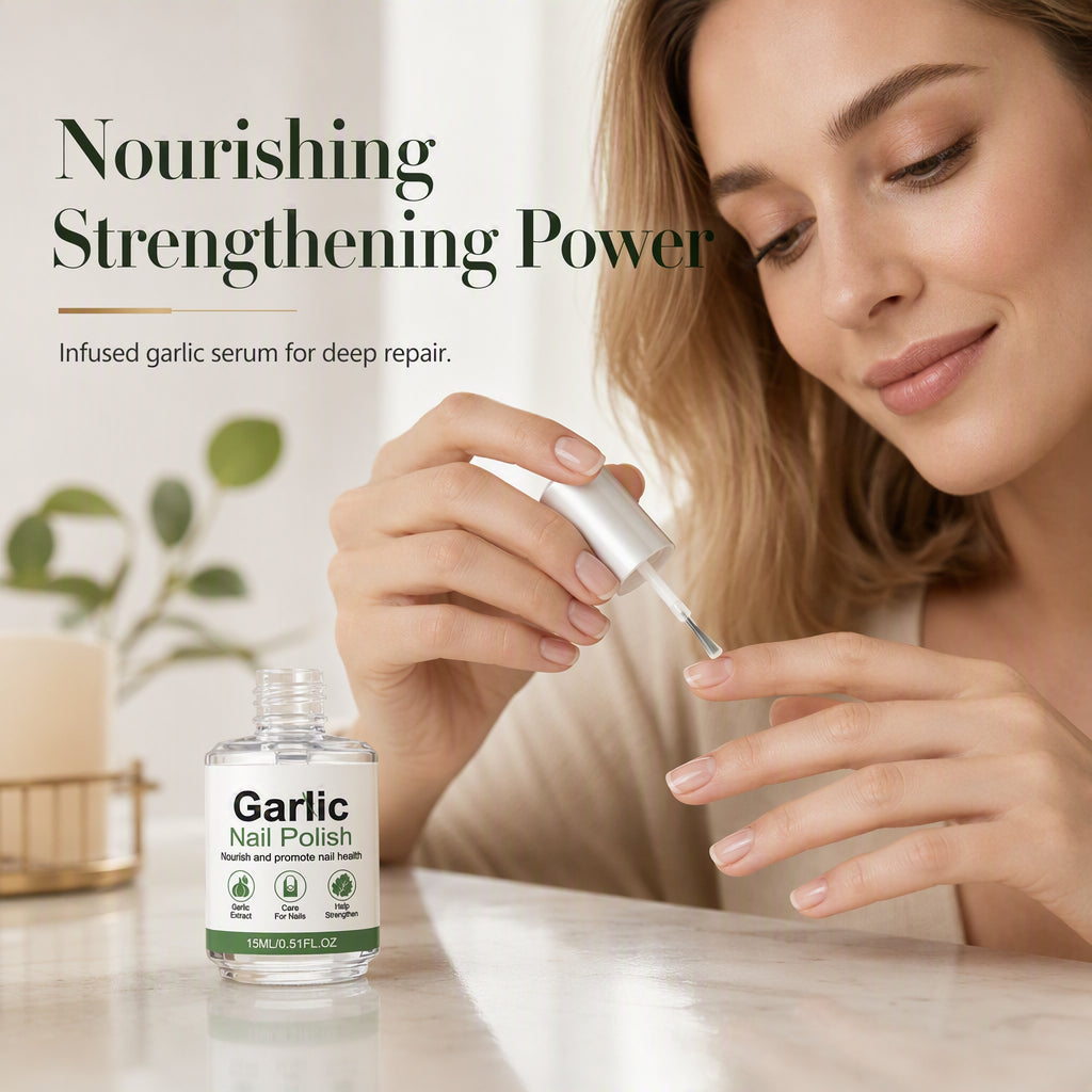 Garlic Nail Polish for Strengthening Brittle Damaged Nails