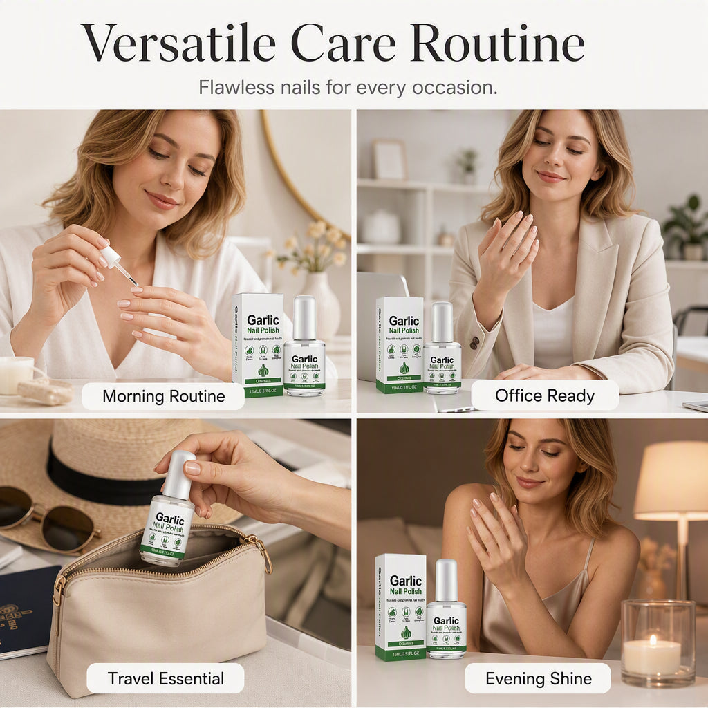 Garlic Nail Polish for Strengthening Brittle Damaged Nails