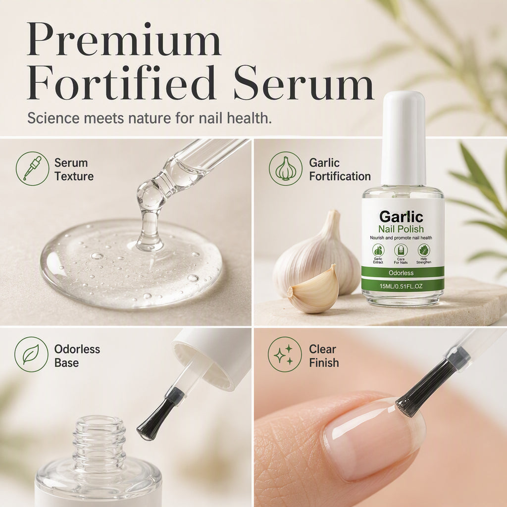 Garlic Nail Polish for Strengthening Brittle Damaged Nails