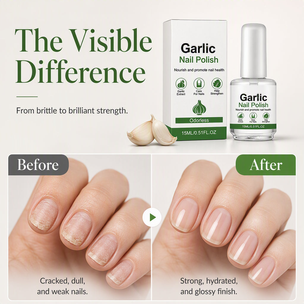 Garlic Nail Polish for Strengthening Brittle Damaged Nails