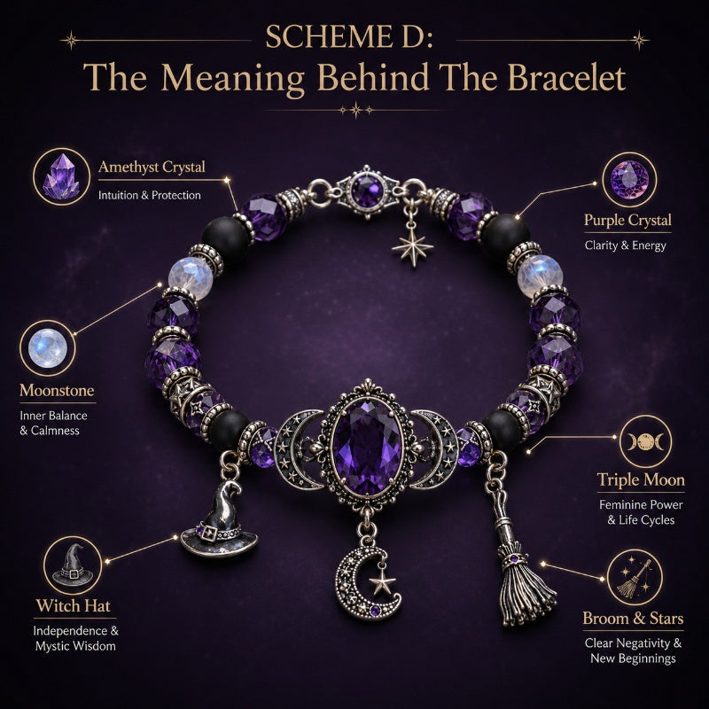 💜 Save 50%!  Gothic Purple Rhinestone Bracelet – Glam & spooky vibes ✨