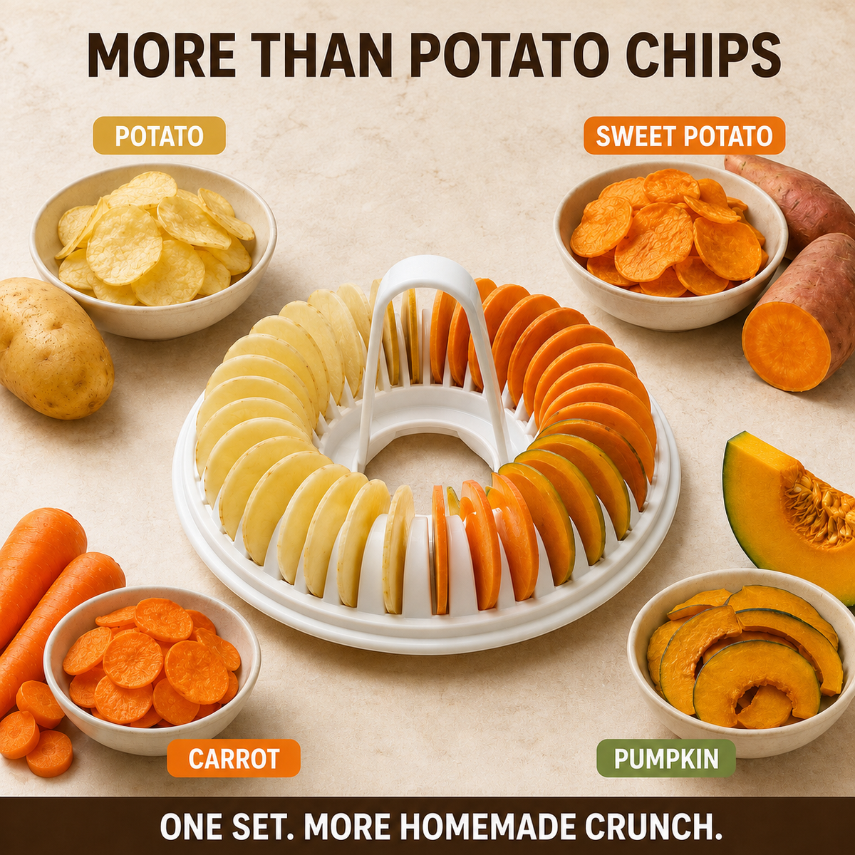 🥳HOT SALE🥳💞49K+ SOLD! Chip Maker ！Oil-free, crispy & food-grade. Healthy snacking – grab yours! ✅