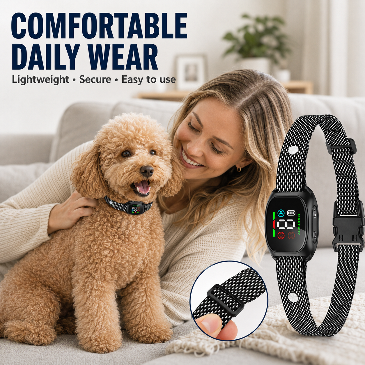 🛡️🐾 50% OFF! Anti Bark Collar – Smart anti‑false triggering filters out other barks. IP67 waterproof & USB rechargeable – worry‑free training anywhere! 💦✅